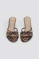 Mules σατέν με διαφάνεια και print CORINA - Leopard - thefashionproject.gr - CORINA