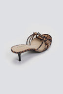Mules σατέν με διαφάνεια και print CORINA - Leopard - thefashionproject.gr - CORINA