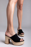 Mules suede με ψάθα στη σόλα  ERYNN