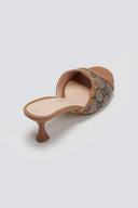 Mules υφασμάτινα με print TFP - Ταμπά - thefashionproject.gr - TFP