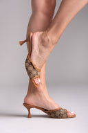 Mules υφασμάτινα με print TFP - Ταμπά - thefashionproject.gr - TFP