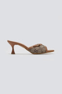 Mules υφασμάτινα με print TFP - Ταμπά - thefashionproject.gr - TFP