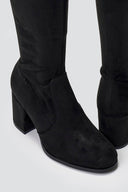 Over - the - Knee Suede Boots with Tie - Black Suede - thefashionproject.gr - BOTEGGA 22