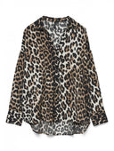 Oversize πουκάμισο με print Vero Moda 10315150 - Leopard - thefashionproject.gr - VERO MODA