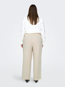 Παντελόνα λινή ψηλόμεση plus size CARMAKOMA 15319370 - Ζαχαρί - thefashionproject.gr - CARMAKOMA