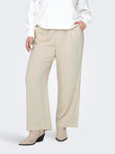 Παντελόνα λινή ψηλόμεση plus size CARMAKOMA 15319370 - Ζαχαρί - thefashionproject.gr - CARMAKOMA