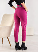 Παντελόνι chino με άνοιγμα - Magenta - thefashionproject.gr - The Fashion Project