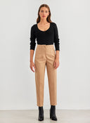Παντελόνι chino με μικρό άνοιγμα - Κάμελ - thefashionproject.gr - The Fashion Project