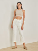 Παντελόνι chino με πιέτες - Λευκό - thefashionproject.gr - The Fashion Project