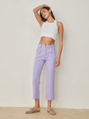 Παντελόνι chino με πιέτες - Λιλά - thefashionproject.gr - The Fashion Project