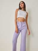 Παντελόνι chino με πιέτες - Λιλά - thefashionproject.gr - The Fashion Project