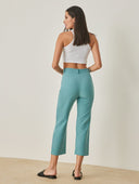 Παντελόνι chino με πιέτες - Μέντα - thefashionproject.gr - The Fashion Project