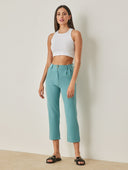 Παντελόνι chino με πιέτες - Μέντα - thefashionproject.gr - The Fashion Project