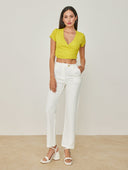Παντελόνι chino σε ίσια γραμμή - Λευκό - thefashionproject.gr - The Fashion Project