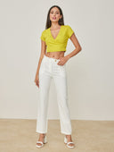 Παντελόνι chino σε ίσια γραμμή - Λευκό - thefashionproject.gr - The Fashion Project
