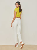 Παντελόνι chino σε ίσια γραμμή - Λευκό - thefashionproject.gr - The Fashion Project