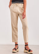 Παντελόνι με λινό ONLY 15278710 - Μπεζ - thefashionproject.gr - ONLY