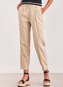 Παντελόνι με λινό ONLY 15278710 - Μπεζ - thefashionproject.gr - ONLY