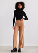 Παντελόνι με ριμπ πλέξη Escape - Biscuit - thefashionproject.gr - Escape