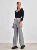 Παντελόνι με ριμπ πλέξη Escape - Γκρι - thefashionproject.gr - Escape