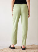 Παντελόνι mid waist με λινό Vero Moda 10279691 - Βεραμάν - thefashionproject.gr - VERO MODA