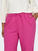 Παντελόνι plus size με λινό CARMAKOMA 15311951 - Φούξια - thefashionproject.gr - CARMAKOMA