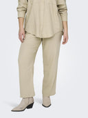 Παντελόνι plus size με λινό CARMAKOMA 15311951 - Μπεζ - thefashionproject.gr - CARMAKOMA