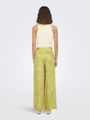 Παντελόνι σατέν με λαχούρια ONLY 15339991 - Lime - thefashionproject.gr - ONLY