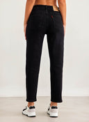 Παντελόνι τζιν high waist regular - Μαύρο - thefashionproject.gr - The Fashion Project