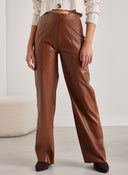 Παντελόνι wide leg δερματίνη