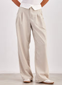 Παντελόνι wide leg με γυριστή μέση ONLY 15311326