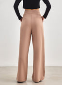 Παντελόνι υφασμάτινο office με velcro - Μπεζ - thefashionproject.gr - BISOU