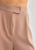 Παντελόνι υφασμάτινο office με velcro - Μπεζ - thefashionproject.gr - BISOU