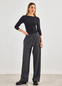 Παντελόνι υφασμάτινο ONLY 15324530 - Γκρι σκούρο - thefashionproject.gr - ONLY