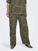 Παντελόνι υφασμάτινο plus size Carmakoma 15316963 - Λαδί - thefashionproject.gr - CARMAKOMA