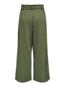 Παντελόνι ζιπ με frilled μέση ONLY - Χακί - thefashionproject.gr - ONLY