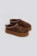 Παντόφλες suede με print και συνθετική γούνα ERYNN - Leopard - thefashionproject.gr - ERYNN