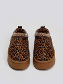 Παντόφλες suede με print και συνθετική γούνα ERYNN - Leopard - thefashionproject.gr - ERYNN