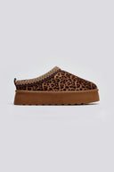 Παντόφλες suede με print και συνθετική γούνα ERYNN - Leopard - thefashionproject.gr - ERYNN