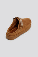 Παντόφλες suede με velcro και συννθετική γούνα ERYNN