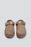 Παντόφλες suede με velcro και συννθετική γούνα ERYNN