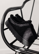 Παντόφλες teddy με συνθετική γούνα - Μαύρο - thefashionproject.gr - ERYNN