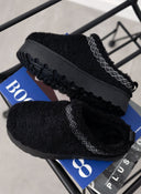 Παντόφλες teddy με συνθετική γούνα - Μαύρο - thefashionproject.gr - ERYNN