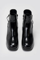 Patent Ankle Boots Xti 144272 with Block Heel - Black Patent - thefashionproject.gr - Xti Footwear