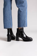 Patent Ankle Boots Xti 144272 with Block Heel - Black Patent - thefashionproject.gr - Xti Footwear