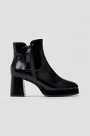 Patent Ankle Boots Xti 144272 with Block Heel - Black Patent - thefashionproject.gr - Xti Footwear