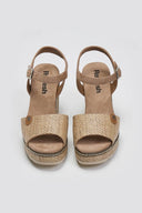 Πέδιλα από ψάθα με μπαρέτα Refresh 172706 - Τάουπε - thefashionproject.gr - Refresh