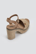 Πέδιλα από ψάθα με μπαρέτα Refresh 172706 - Τάουπε - thefashionproject.gr - Refresh