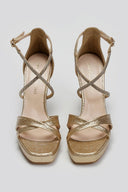Πέδιλα crossover με στρας TFP - Χρυσό - thefashionproject.gr - TFP