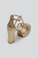 Πέδιλα crossover με στρας TFP - Χρυσό - thefashionproject.gr - TFP